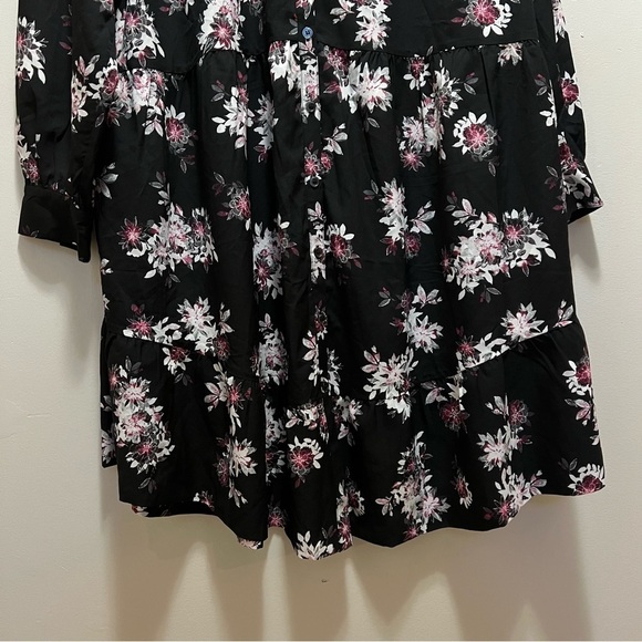 Addition Elle Michel Studio Lightweight Buttondown Floral MIDI Dress Size 20 - Picture 4 of 11
